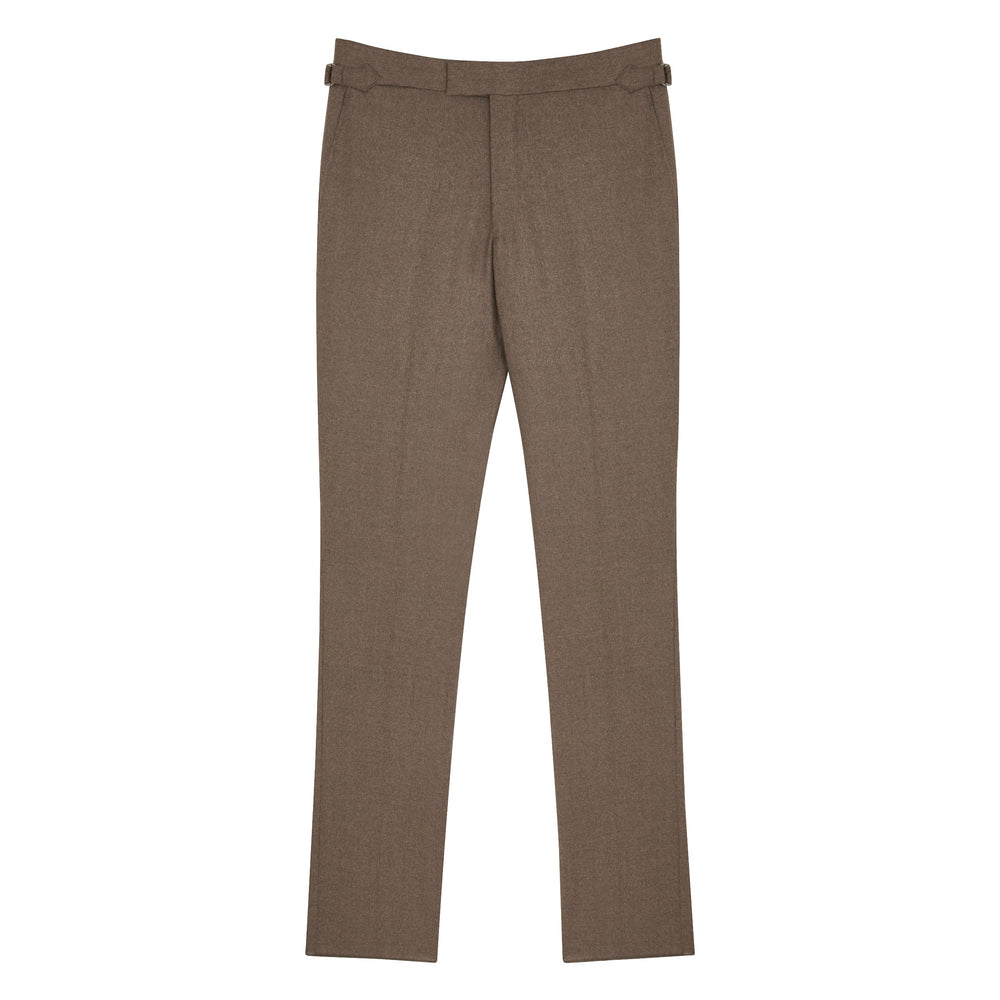 New Caine Brown Flannel Trousers-New Caine-Kit Blake-Savile Row Trousers