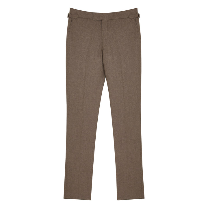New Caine Brown Flannel Trousers-New Caine-Kit Blake-Savile Row Trousers