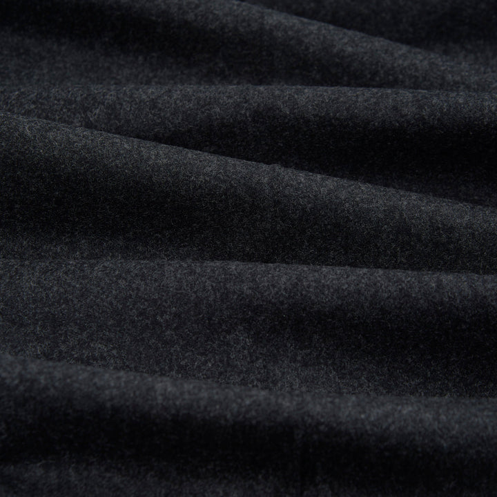 New Caine Charcoal Wool Flannel Trousers