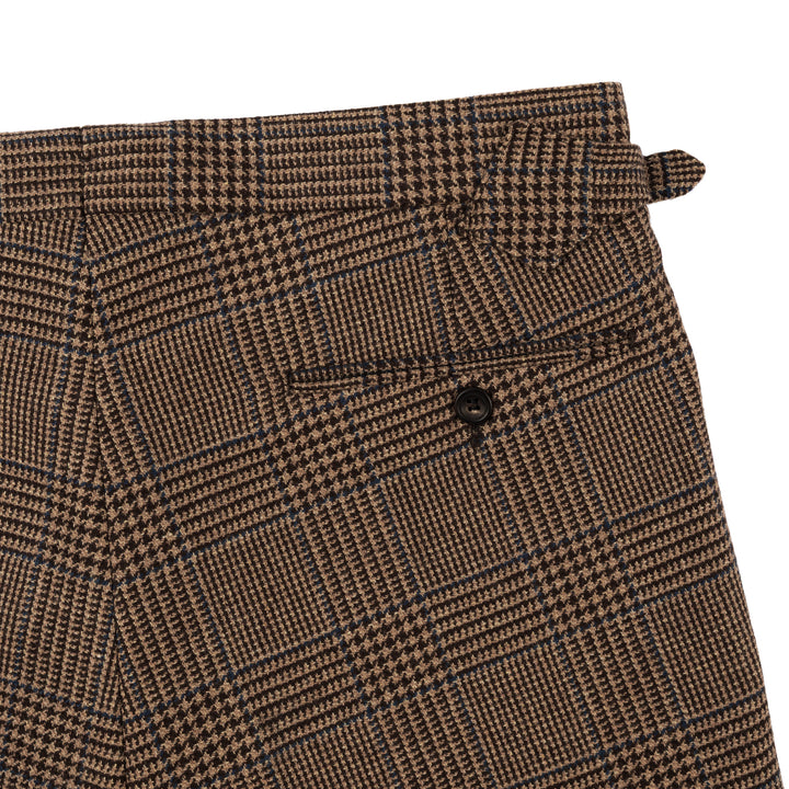 Aleks Brown Check Wool Tweed Trousers