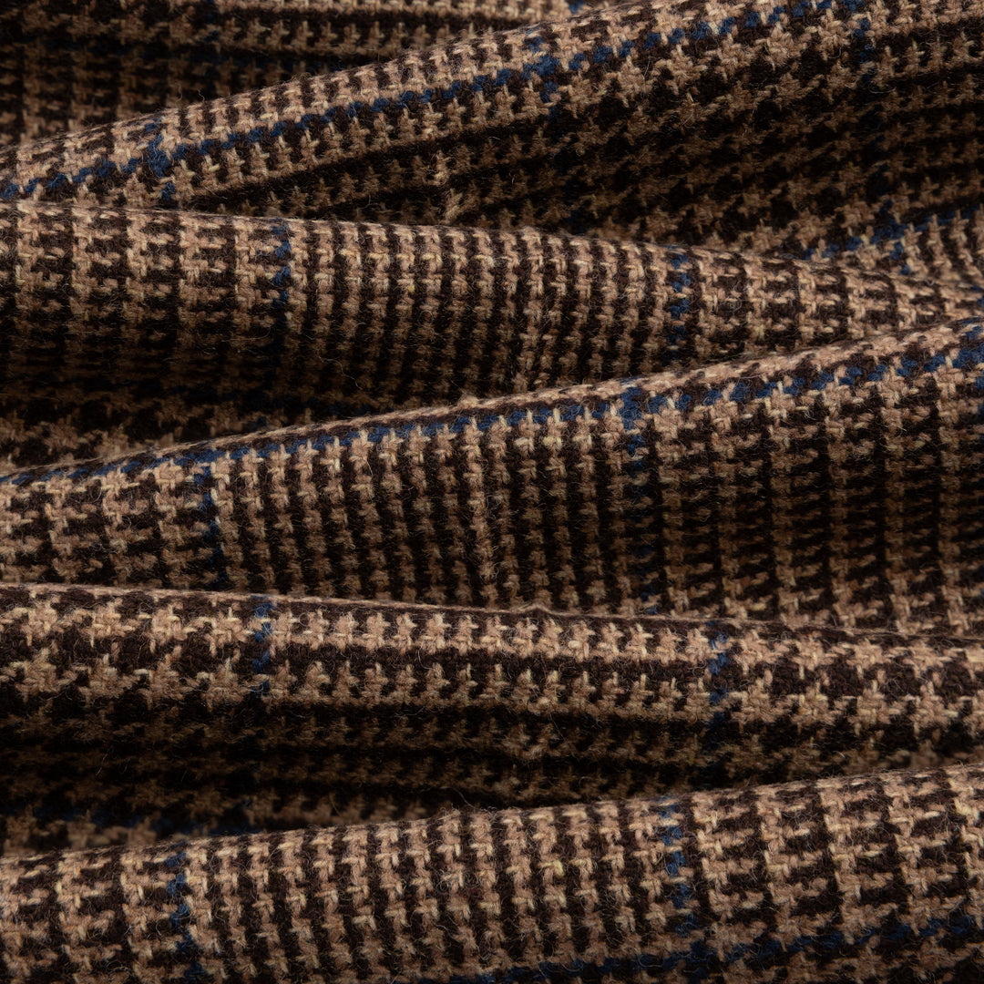 Aleks Brown Check Wool Tweed Trousers