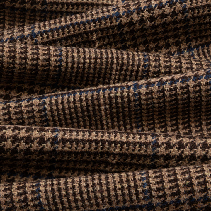 Aleks Brown Check Wool Tweed Trousers