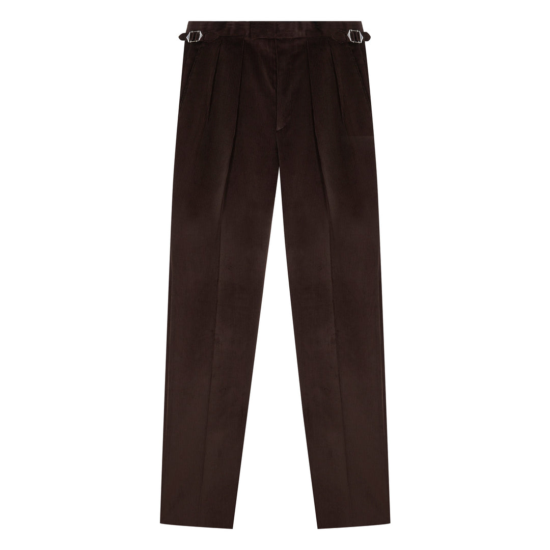 Aleks Brown Cotton Corduroy Trousers