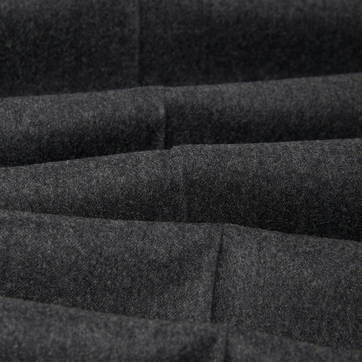 Aleks Dark Grey Wool Cashmere Flannel Trousers-Aleks-Kit Blake-Savile Row Trousers