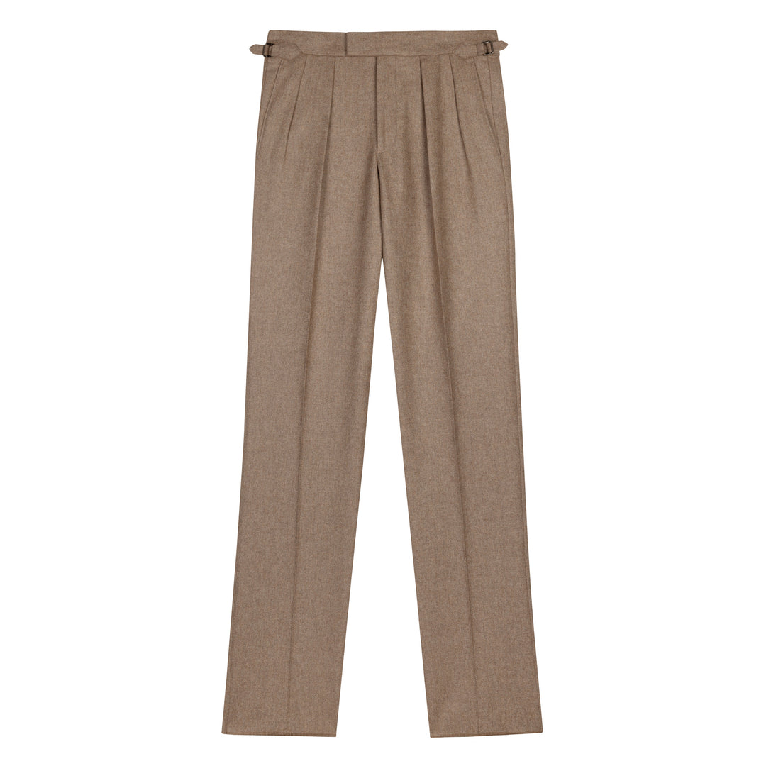 Aleks Fawn Wool Flannel Trousers