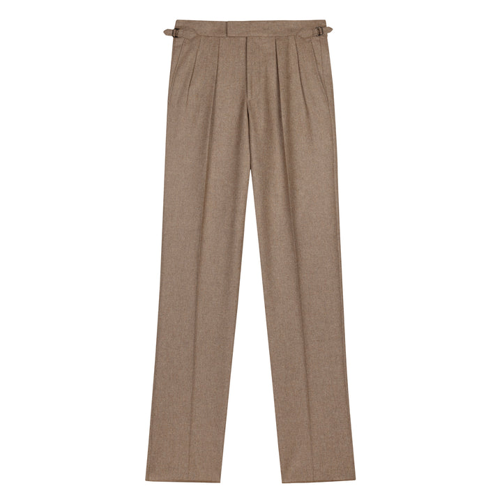 Aleks Fawn Wool Flannel Trousers