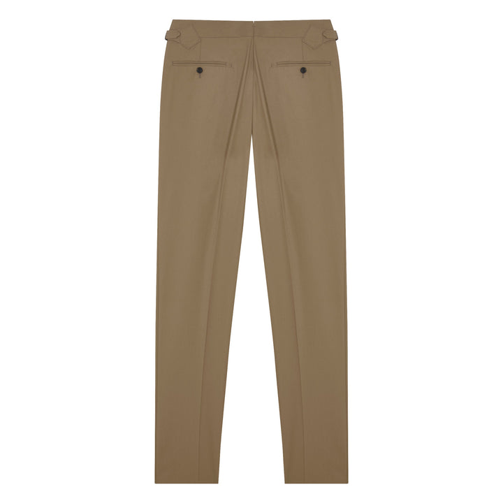 Duke Beige Heavy Cotton Twill trousers-Kit Blake-savilerowtrousers