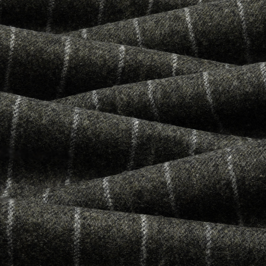 Duke Green Chalkstripe Wool Flannel Trousers