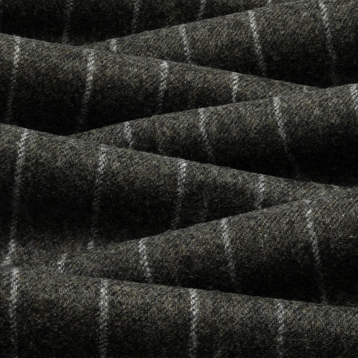 Duke Green Chalkstripe Wool Flannel Trousers