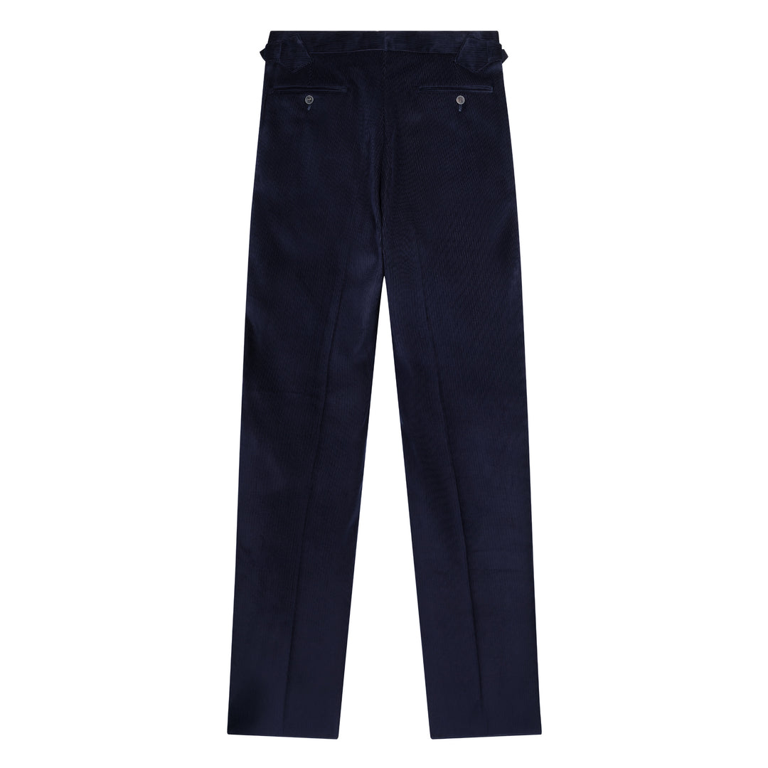 Duke Navy Cotton Corduroy Trousers