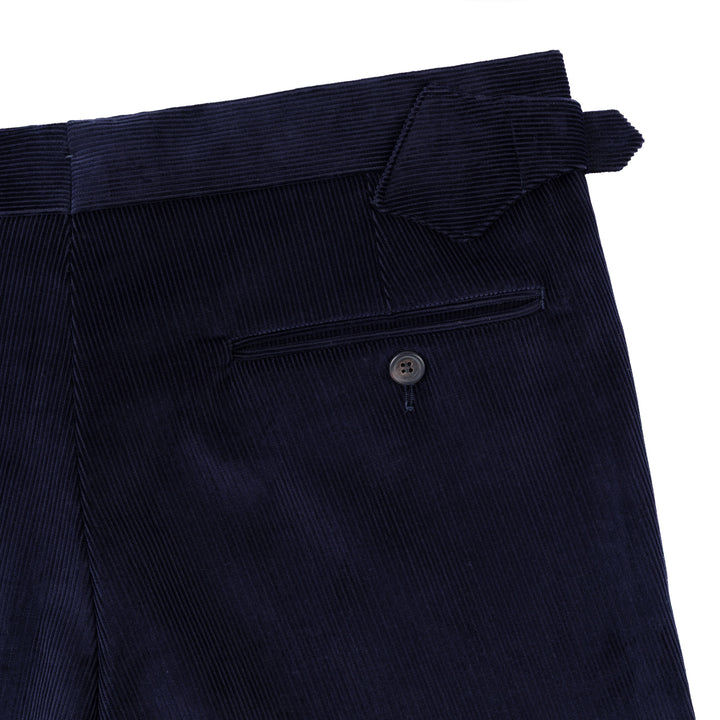Duke Navy Cotton Corduroy Trousers