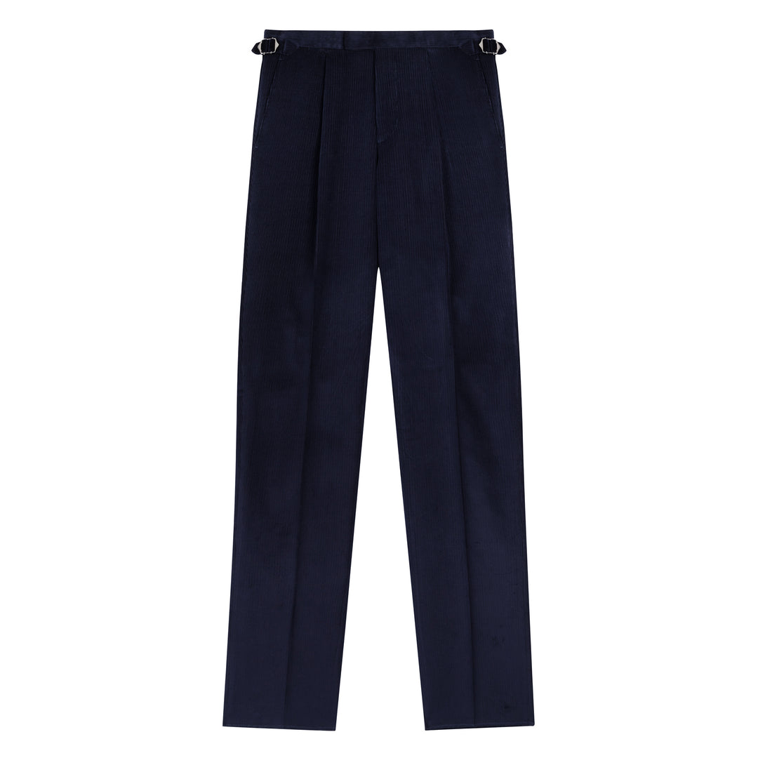Duke Navy Cotton Corduroy Trousers