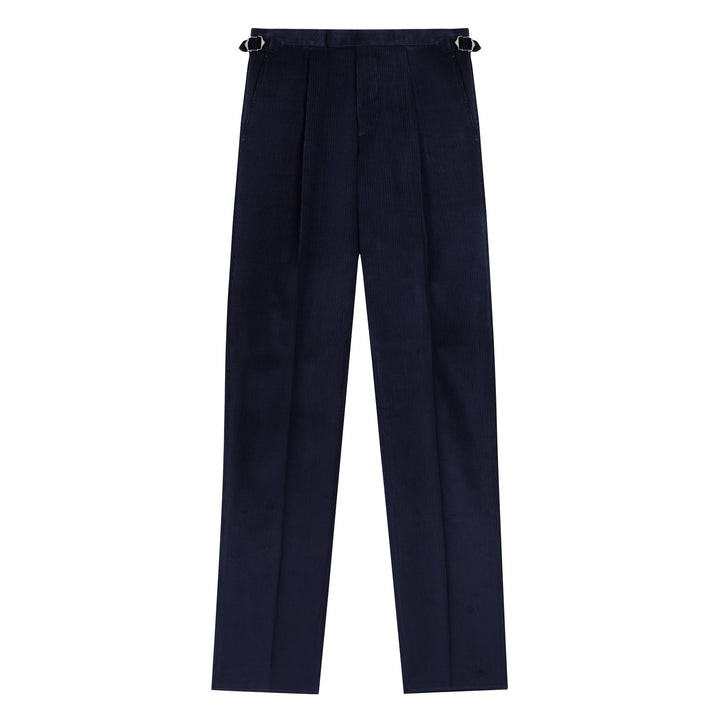Duke Navy Cotton Corduroy Trousers