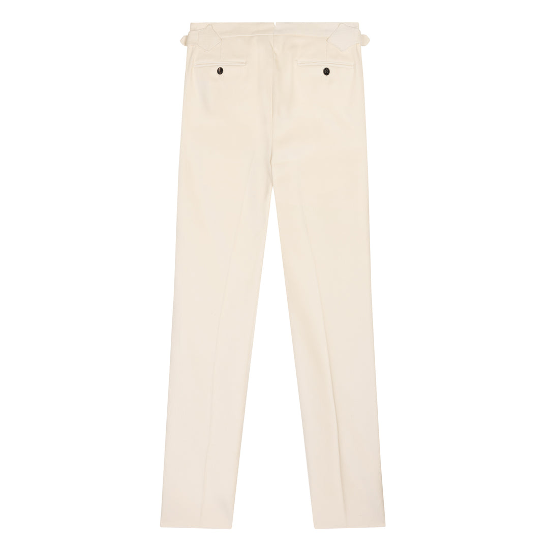 Grant Cream Cotton Corduroy Trousers