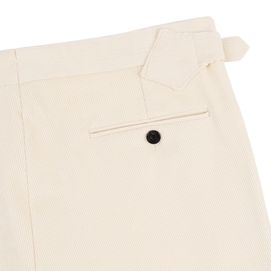 Grant Cream Cotton Corduroy Trousers