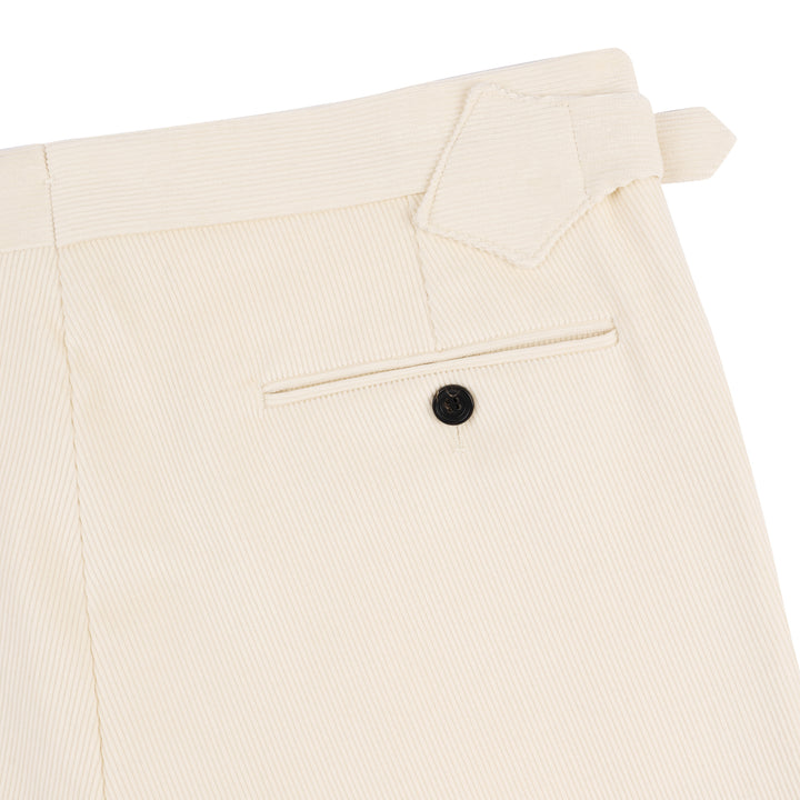 Grant Cream Cotton Corduroy Trousers