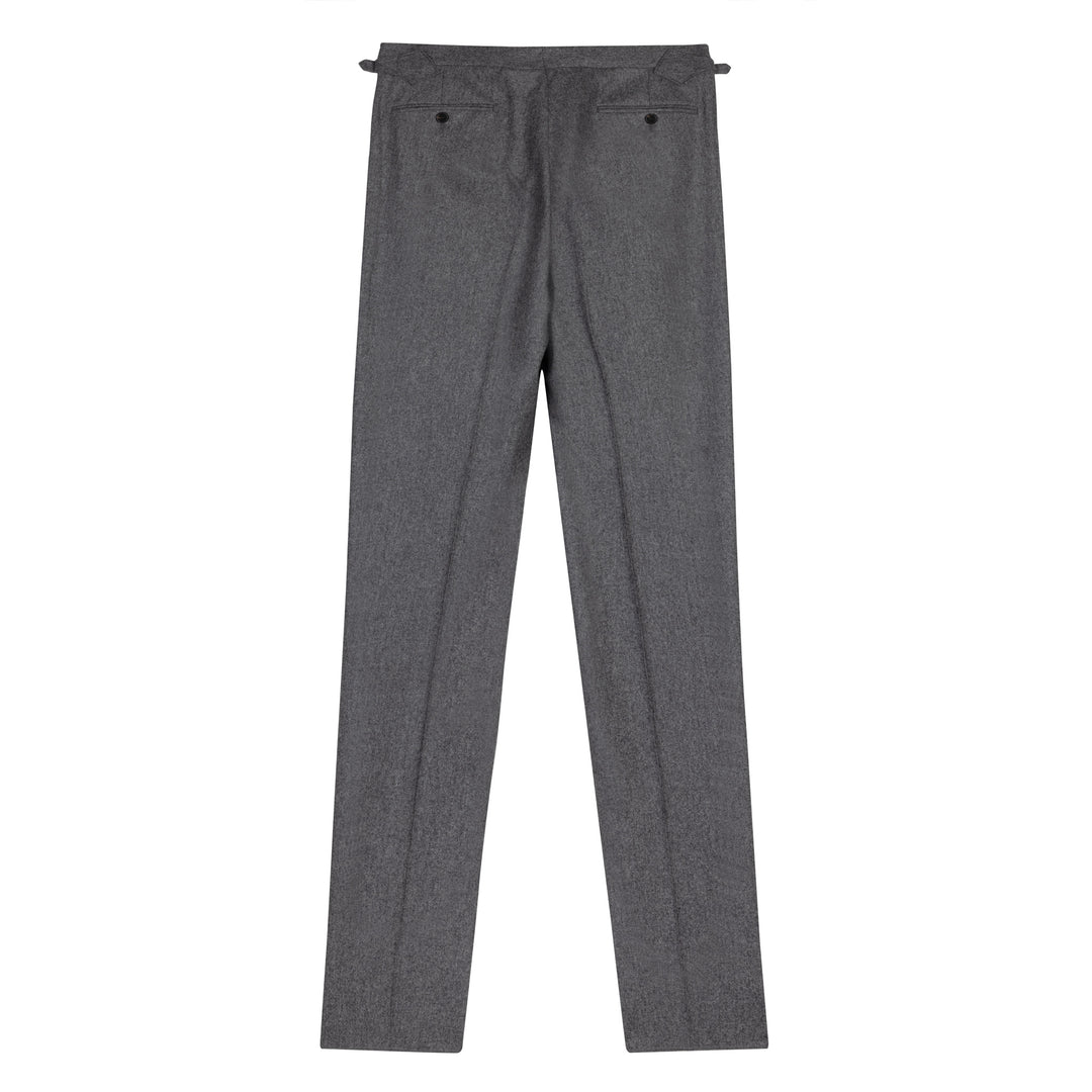 Grant Mid Grey Wool Flannel Trousers
