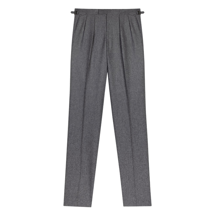 Grant Mid Grey Wool Flannel Trousers