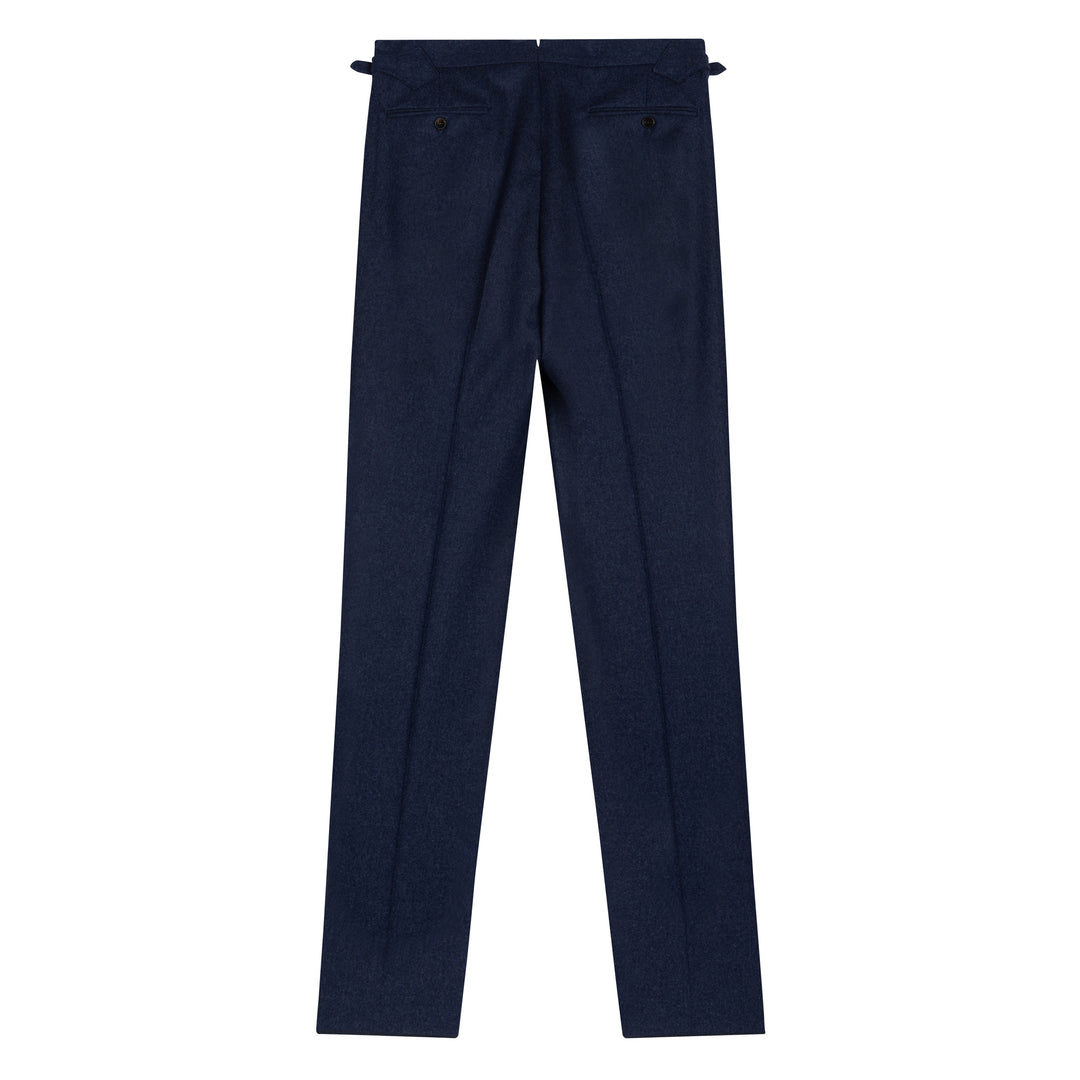 Grant Navy Wool Flannel Trousers
