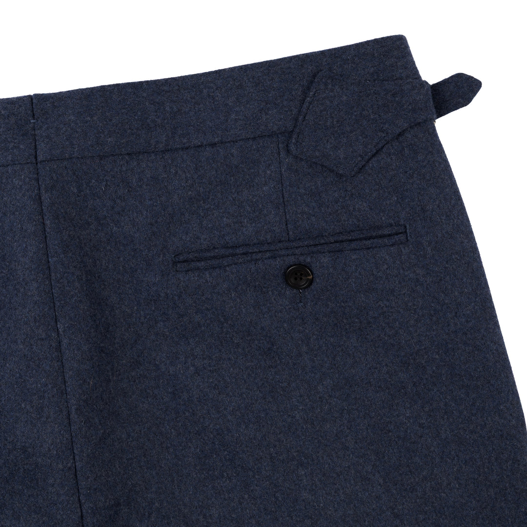 Grant Navy Wool Flannel Trousers