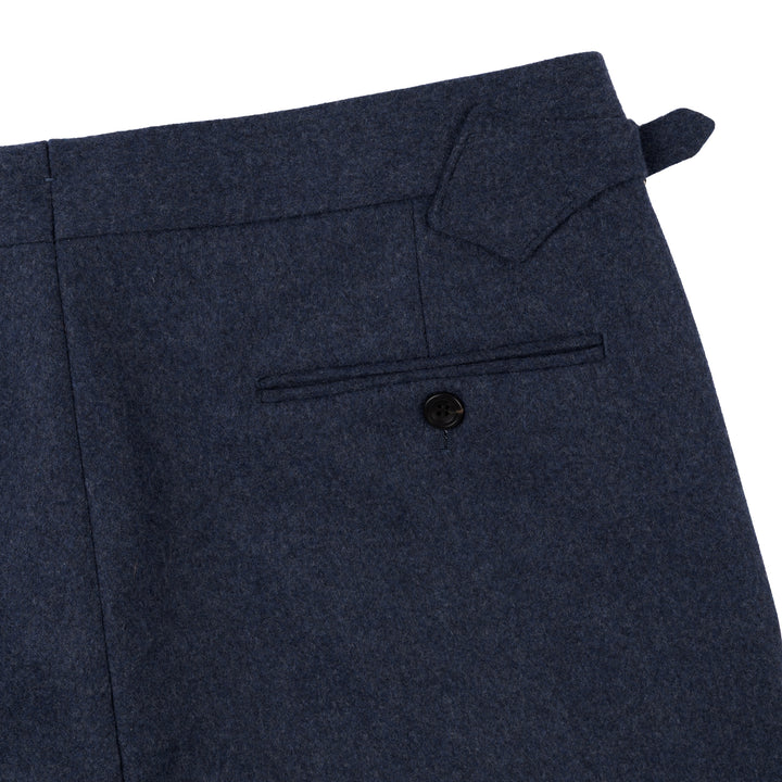 Grant Navy Wool Flannel Trousers