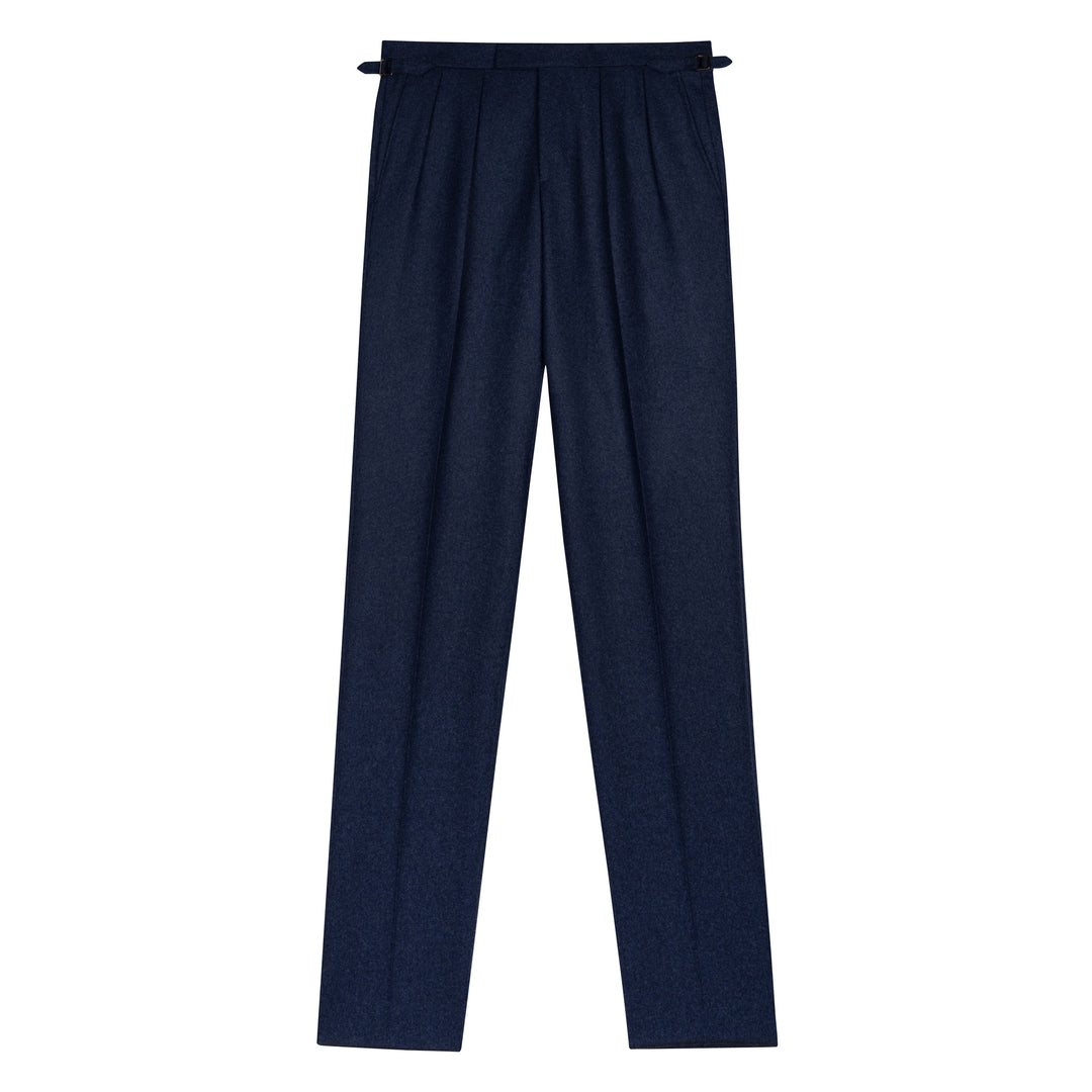 Grant Navy Wool Flannel Trousers