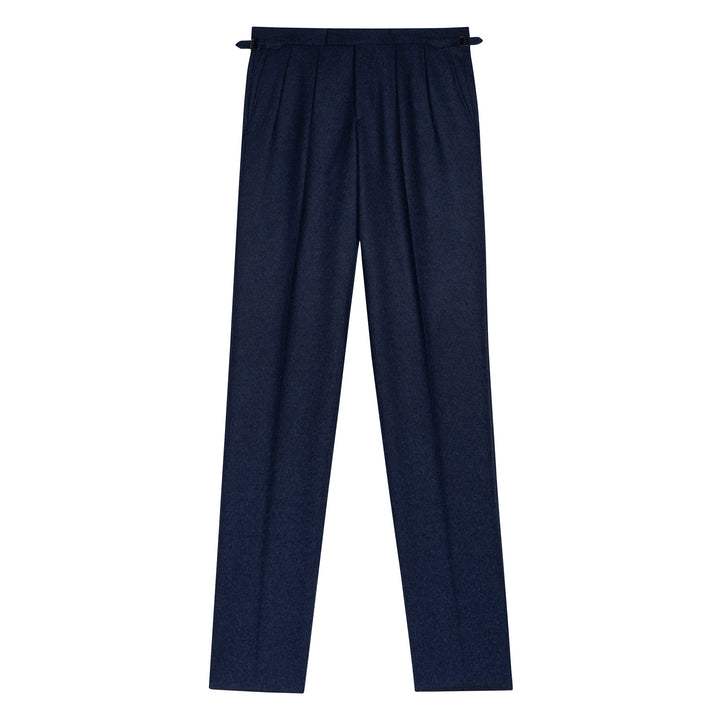 Grant Navy Wool Flannel Trousers