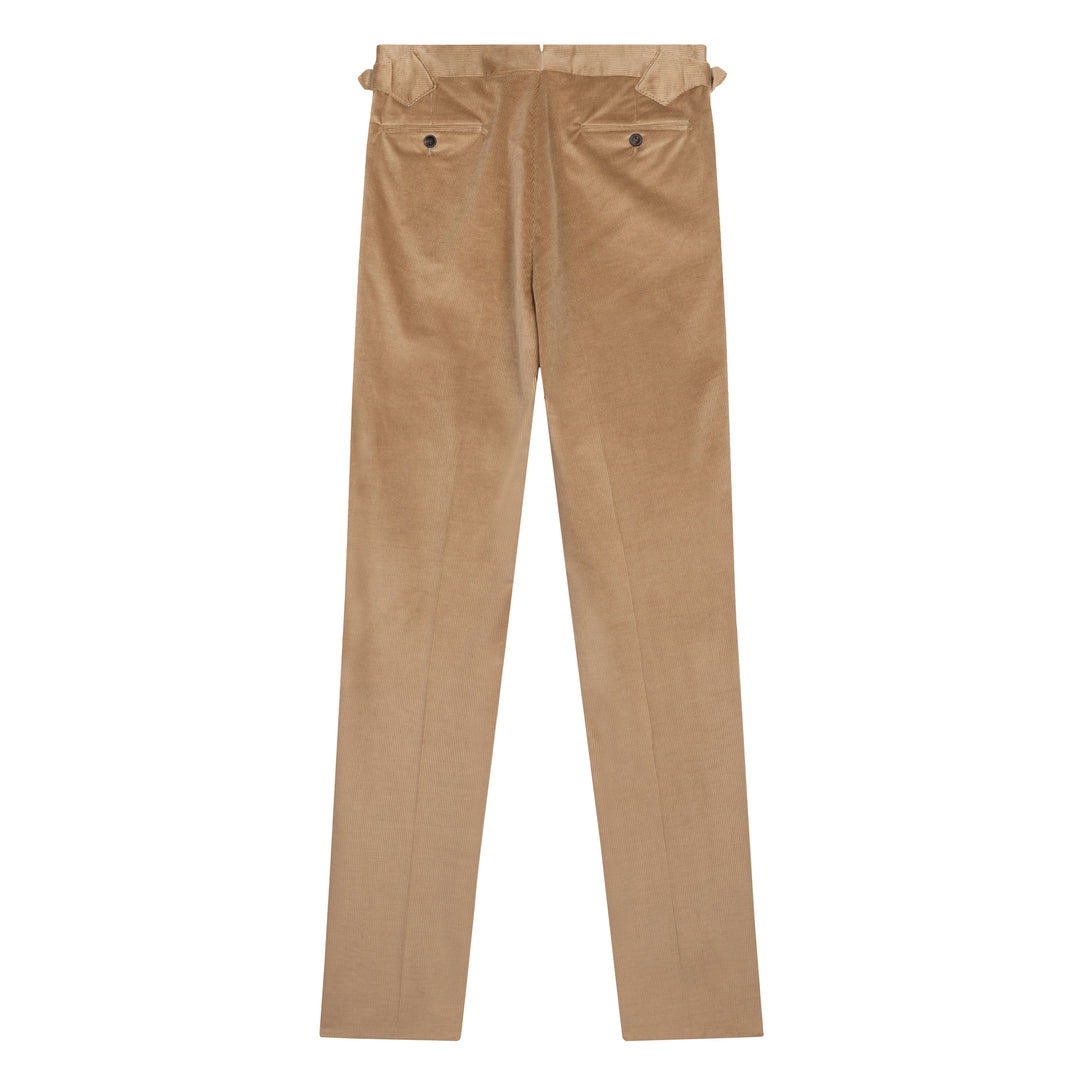 Grant Taupe Cotton Wool Corduroy Trousers