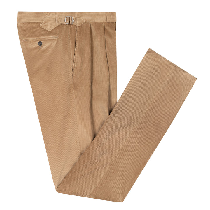 Grant Taupe Cotton Wool Corduroy Trousers