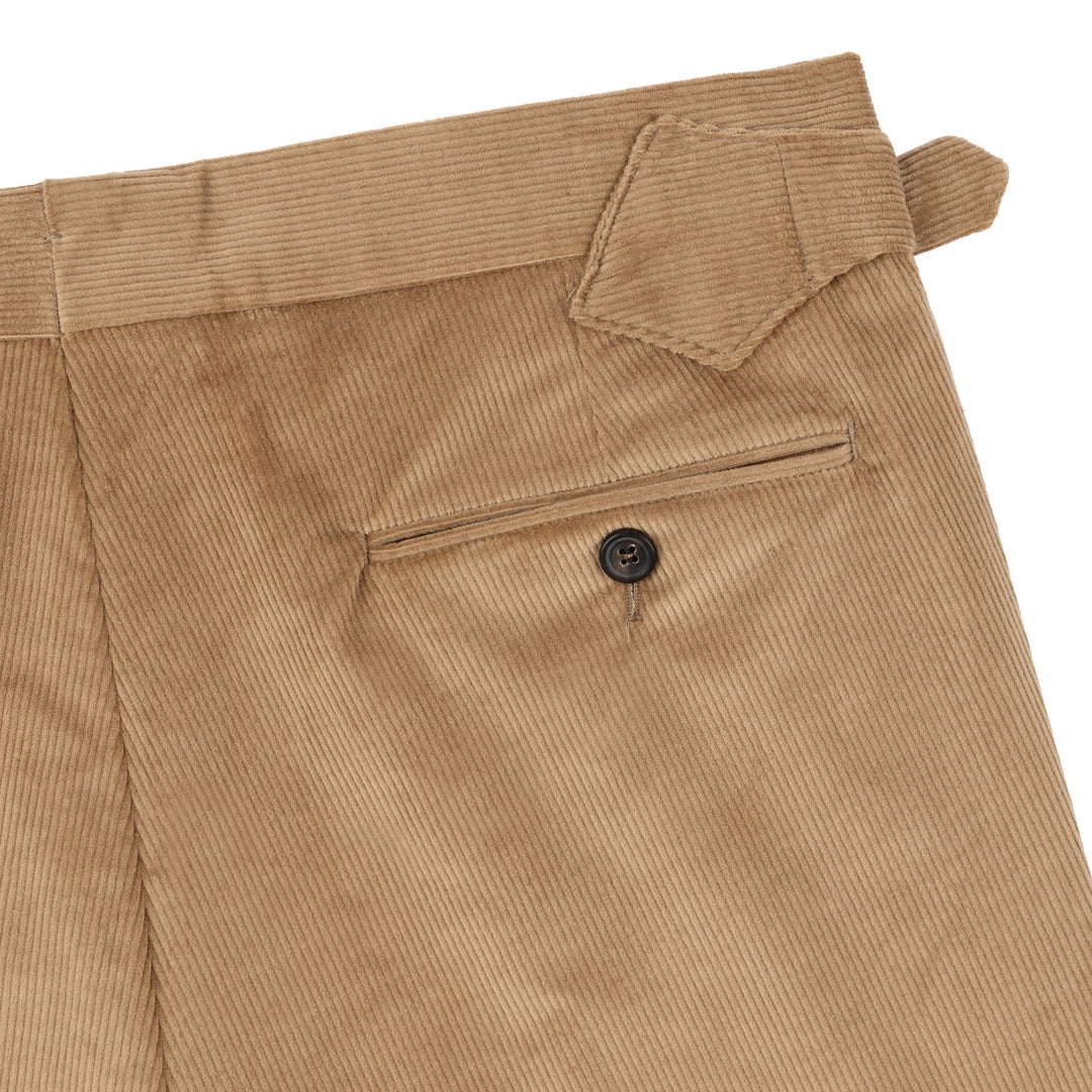 Grant Taupe Cotton Wool Corduroy Trousers
