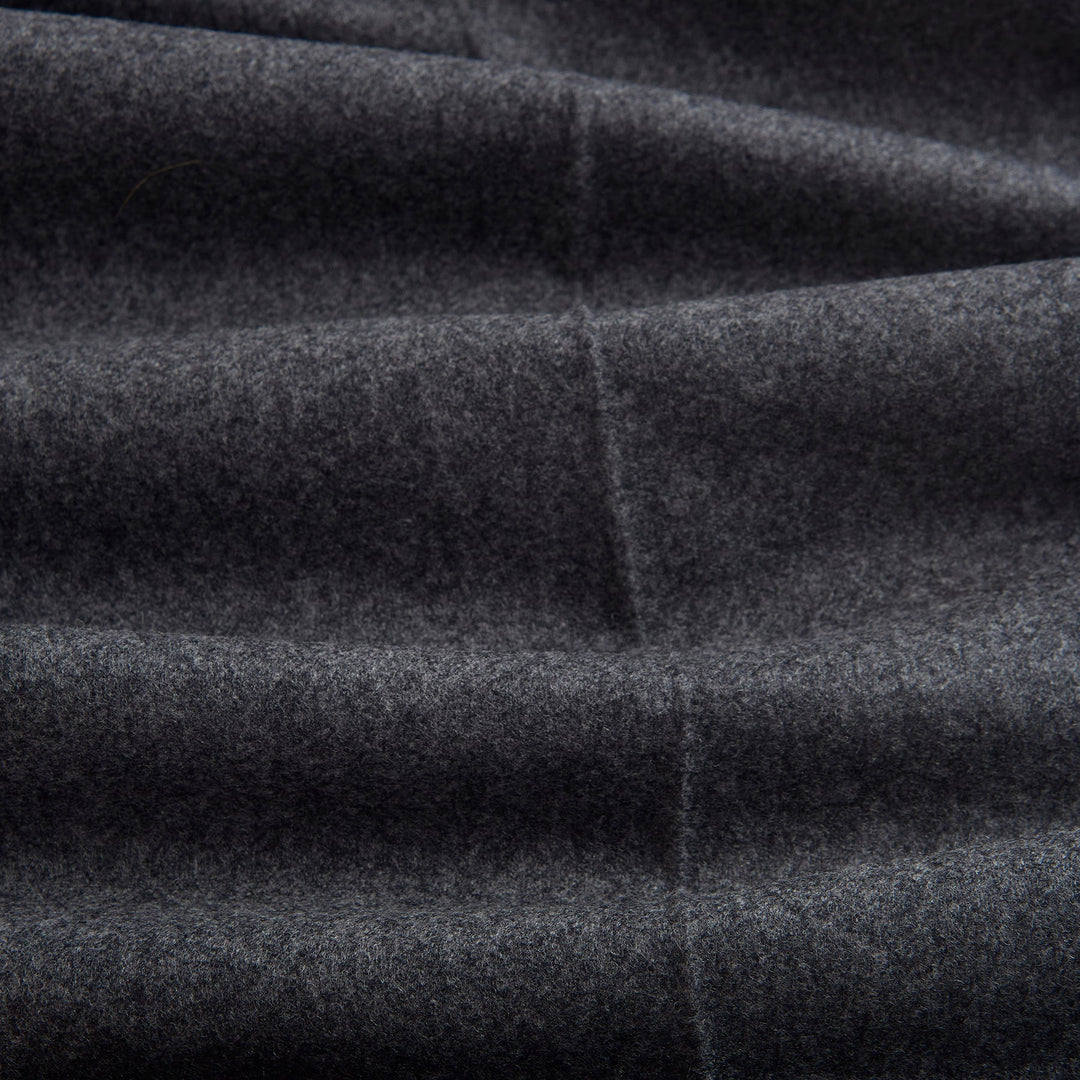 New Caine Dark Grey Flannel trousers-Kit Blake-savilerowtrousers