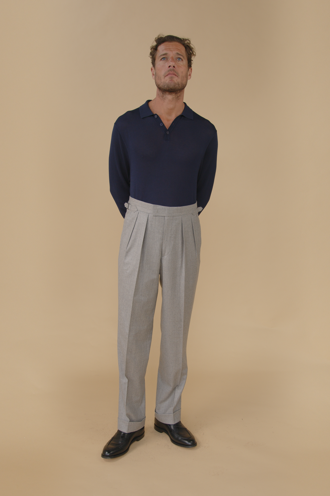 Aleks Navy Linen Trousers