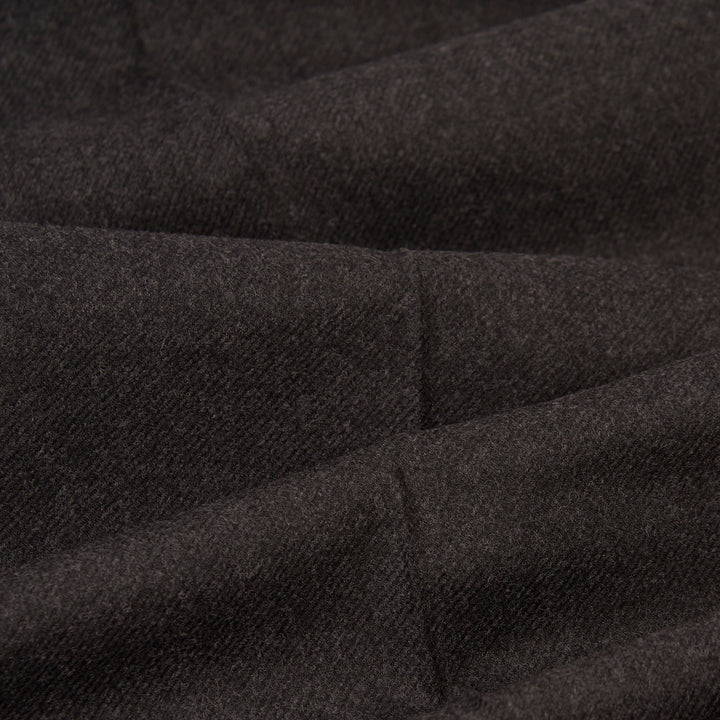 Grant Charcoal Wool Flannel Trousers